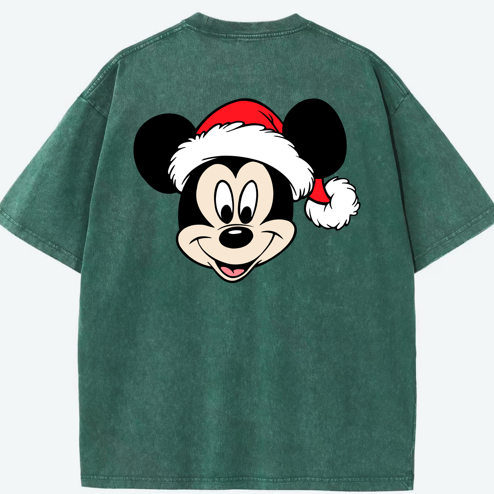 （画像用） ミッキーマウス Mickey Mouse 綿100% ヴィンテージ風 半袖Tシャツ（背面プリント）